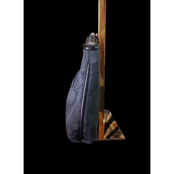 Coach zip wristlet dark charcoal gray jacquard cloth - Picture 6 of 6